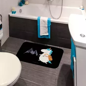 Коврик для ванной Mr. & Mrs. Panda, черный