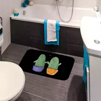 Коврик для ванной Mr. & Mrs. Panda, черный