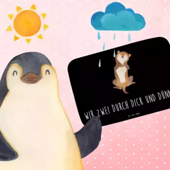 Коврик для ванной Mr. & Mrs. Panda, черный