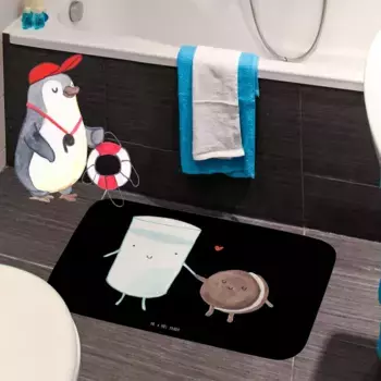 Коврик для ванной Mr. & Mrs. Panda, черный