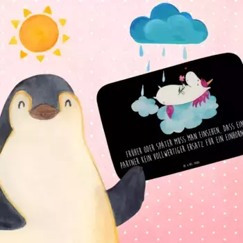 Коврик для ванной Mr. & Mrs. Panda, черный