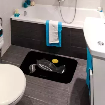 Коврик для ванной Mr. & Mrs. Panda, черный