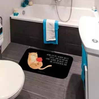 Коврик для ванной Mr. & Mrs. Panda, черный