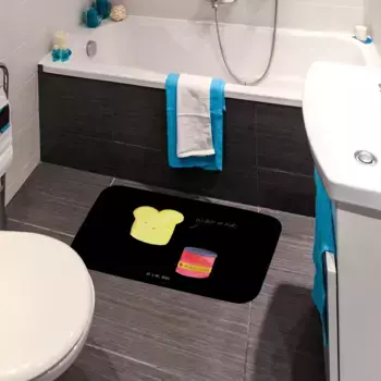 Коврик для ванной Mr. & Mrs. Panda, черный