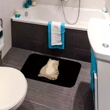 Коврик для ванной Mr. & Mrs. Panda, черный