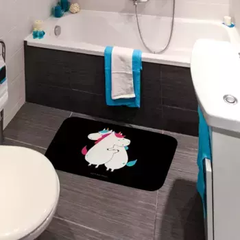 Коврик для ванной Mr. & Mrs. Panda, черный