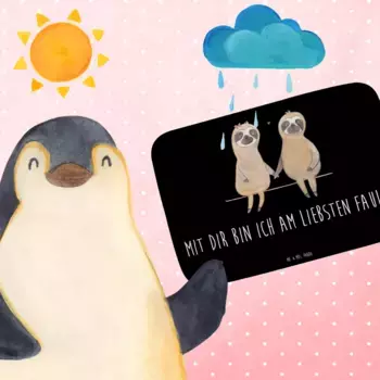 Коврик для ванной Mr. & Mrs. Panda, черный