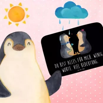 Коврик для ванной Mr. & Mrs. Panda, черный