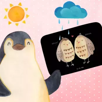 Коврик для ванной Mr. & Mrs. Panda, черный