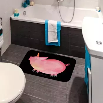 Коврик для ванной Mr. & Mrs. Panda, черный