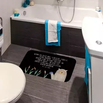 Коврик для ванной Mr. & Mrs. Panda, черный