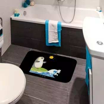 Коврик для ванной Mr. & Mrs. Panda, черный