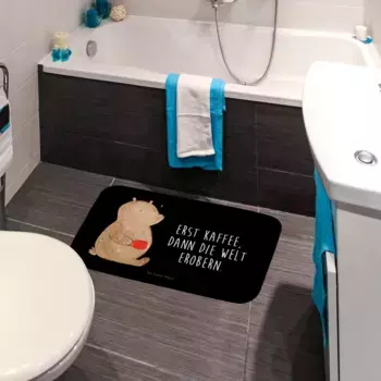 Коврик для ванной Mr. & Mrs. Panda, черный