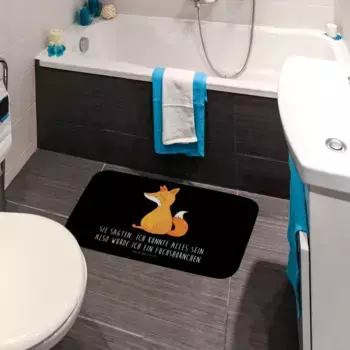 Коврик для ванной Mr. & Mrs. Panda, черный