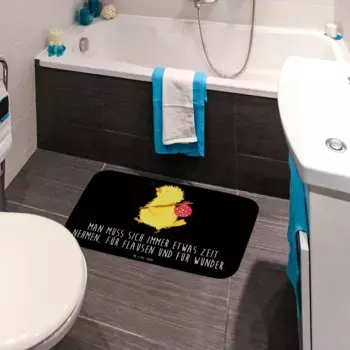 Коврик для ванной Mr. & Mrs. Panda, черный