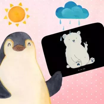 Коврик для ванной Mr. & Mrs. Panda, черный