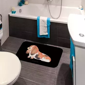 Коврик для ванной Mr. & Mrs. Panda, черный