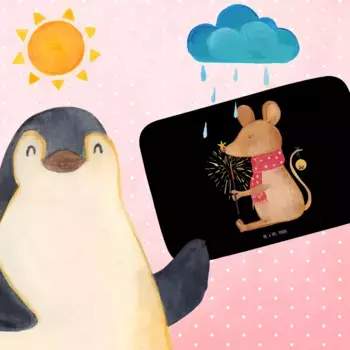 Коврик для ванной Mr. & Mrs. Panda, черный