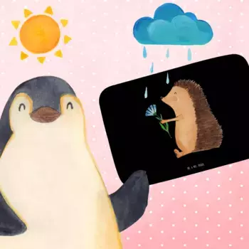 Коврик для ванной Mr. & Mrs. Panda, черный