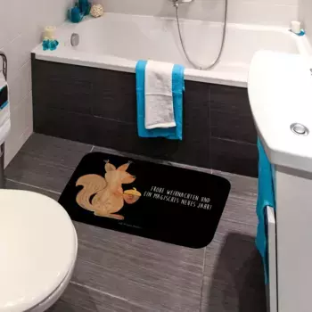 Коврик для ванной Mr. & Mrs. Panda, черный