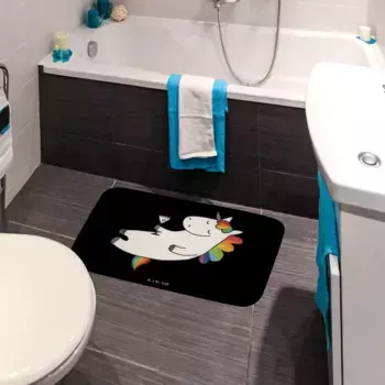 Коврик для ванной Mr. & Mrs. Panda, черный