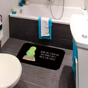 Коврик для ванной Mr. & Mrs. Panda, черный