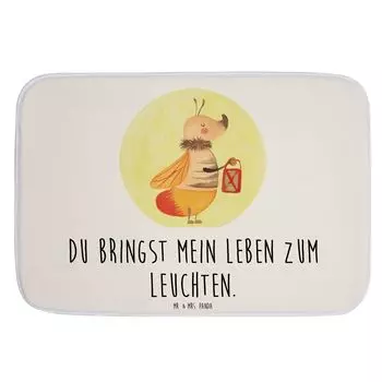 Коврик для ванной Mr. & Mrs. Panda Firefly - Белый - Подарок, Животные мотивы, Коврик для ванной, Предложение руки и сердца, Коврик для душа, Смешные высказывания, Животные, Хорошее настроение, Коврик для ванной