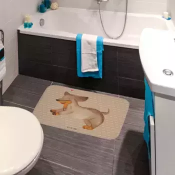 Коврик для ванной Mr. & Mrs. Panda, коричневый