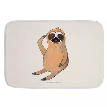 Коврик для ванной Mr. & Mrs. Panda, птица-ленивец - белый - подарок, коврик для ванной, коврик для душа, спиннер, украшение в виде ленивца, коврик для ванной, утренний муфель, подарок ленивца