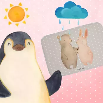 Коврик для ванной Mr. & Mrs. Panda, серый