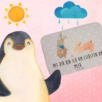 Коврик для ванной Mr. & Mrs. Panda, серый