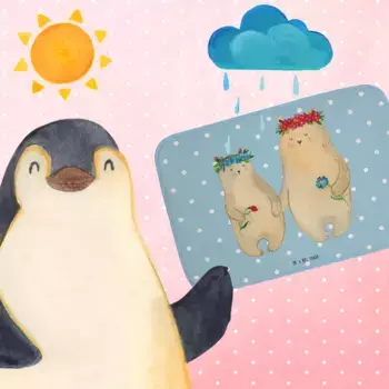 Коврик для ванной Mr. & Mrs. Panda, синий