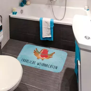 Коврик для ванной Mr. & Mrs. Panda, синий