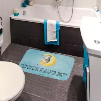 Коврик для ванной Mr. & Mrs. Panda, синий