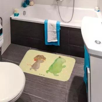 Коврик для ванной Mr. & Mrs. Panda, желтый