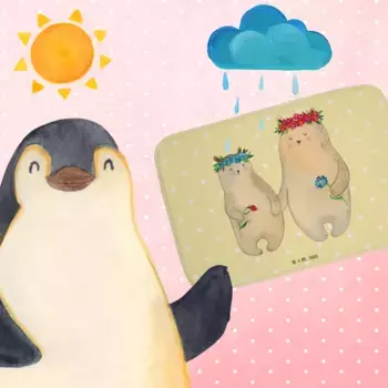 Коврик для ванной Mr. & Mrs. Panda, желтый