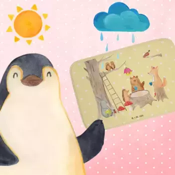 Коврик для ванной Mr. & Mrs. Panda, желтый