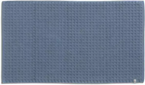 Коврик для ванной Mve "Waffle Piquee", высота 6 мм, можно использовать с обеих сторон прямоугольный (60х60 см), цвет steel blue