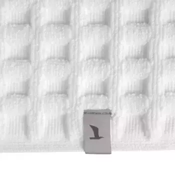 Коврик для ванной Mve "Waffle Piquee", высота 6 мм, можно использовать с обеих сторон прямоугольный (60х60 см), белый