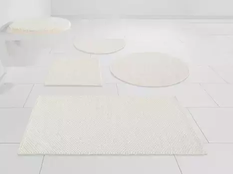 Коврик для ванной My home Ловро двусторонний, высота 10 мм, 55х50 см, цвет natur