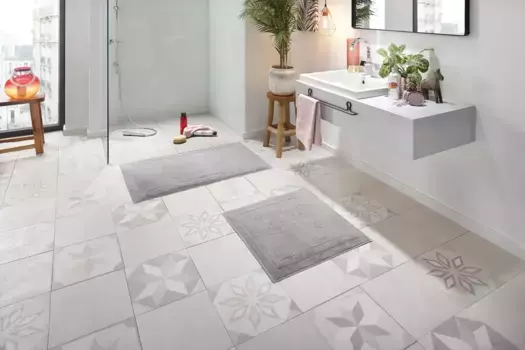 Коврик для ванной My home "Ники" прямоугольный 60х130 см, серый