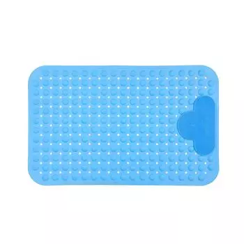 Коврик для ванной на присоске, сливное отверстие, пузырьковый дизайн, анти-падение, облачный массаж, мягкий туалет, ванна, душ, пол, противоскользящий коврик для ванной комнаты - синий, размеры: 50 x 80 см Stuttg