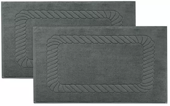 Коврик для ванной, набор из 2 шт Zollner, графитовый