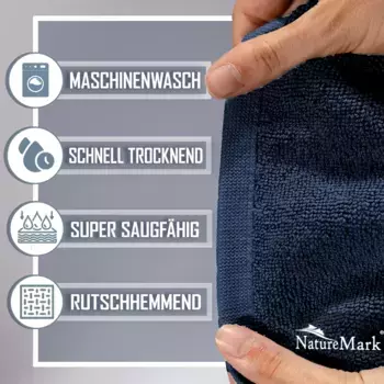 Коврик для ванной NatureMark, синий