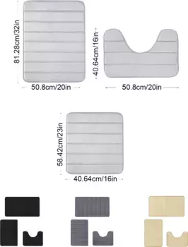 Коврик для ванной OKWISH, темно-серый