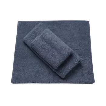 Коврик для ванной органический махровый темно-синий 70х120 см Mary Rose