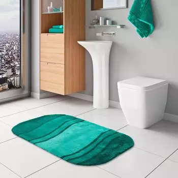 Коврик для ванной Pacific Fiesta мятно-зеленый в 5 размерах, размер: 55x55 см коврик для унитаза с вырезом