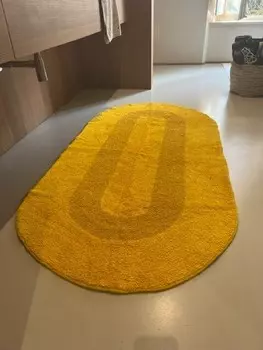 Коврик для ванной Paracchi Juliette Oval Double-Face Ochre Yellow, 90180 см
