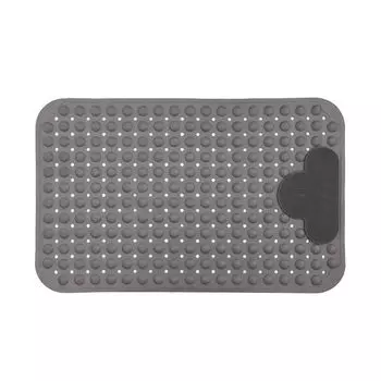 Коврик для ванной Присоска Сливное отверстие Пузырьковый дизайн Противопадающий облачный массаж Мягкий туалет Ванна Душевой пол Противоскользящий коврик Поставка в ванную комнату-серый, размеры: 50x80 см Stuttg