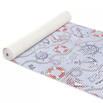 Коврик для ванной, противоскользящий коврик из мягкой пены, коврик из мягкой пены, коврик для ванной, релаксация, морской компас, якорь, коврик для ванной, синий, ширина 65 см, длина 400 см Roman Yakovlev Handelshaus ANRO, бежевый